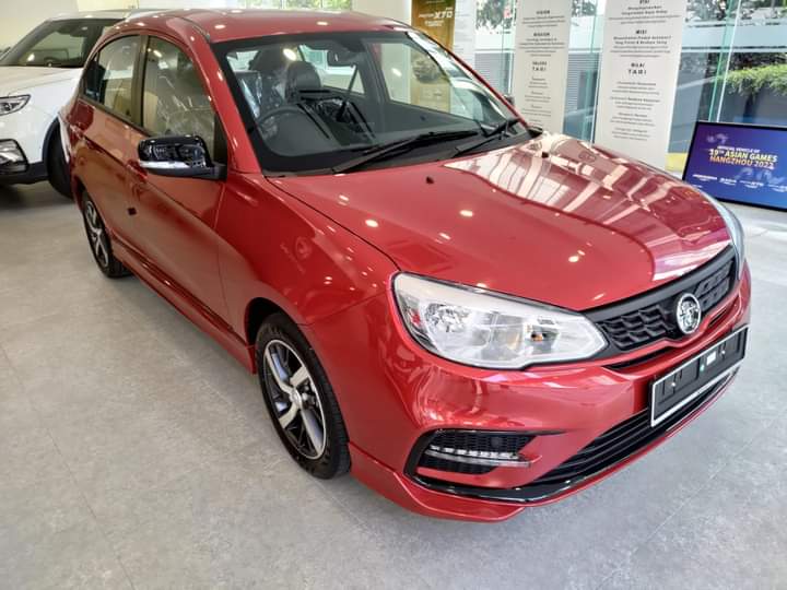 Proton Saga Red Color Front Picture